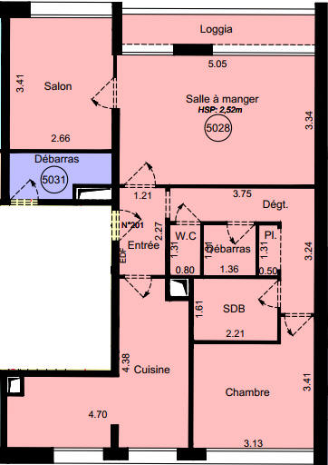 Appartement - 63 m² - 3 pièces