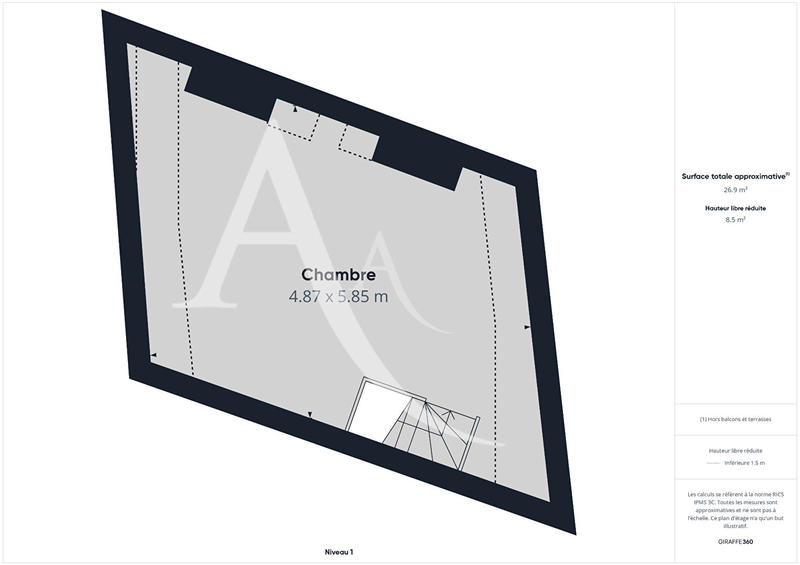 Appartement - 50 m² - 2 pièces