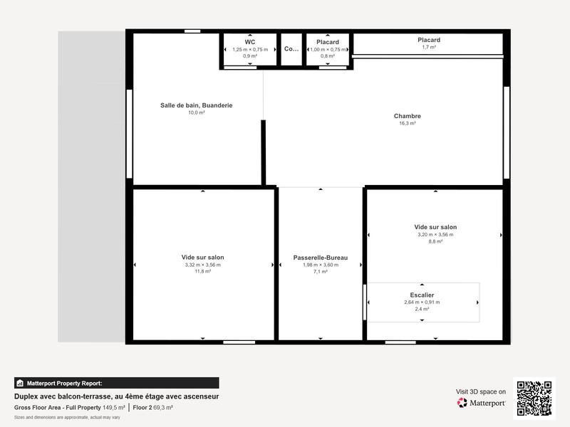 Duplex - 94 m² - 3 pièces