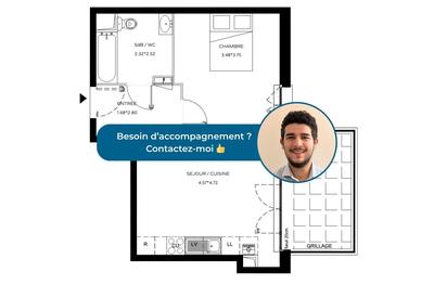 Appartement - 42 m² - 2 pièces