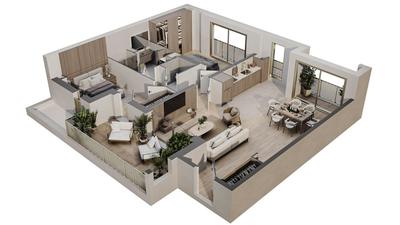 Appartement - 77 m² - 3 pièces