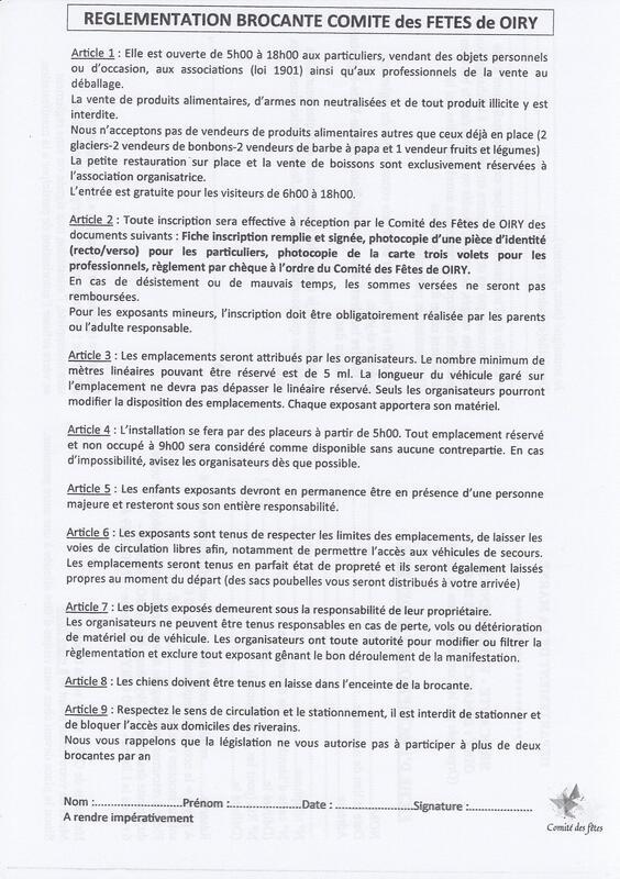 Grande brocante de oiry 2026