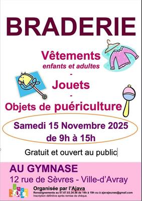 Braderie vêtements - jouets - puériculture