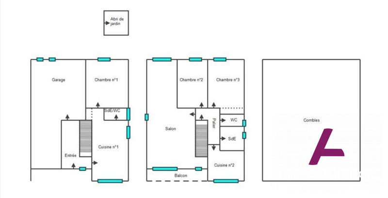 Maison - 102 m² - 4 pièces