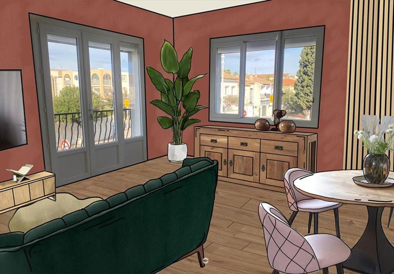 Appartement - 65 m² - 3 pièces