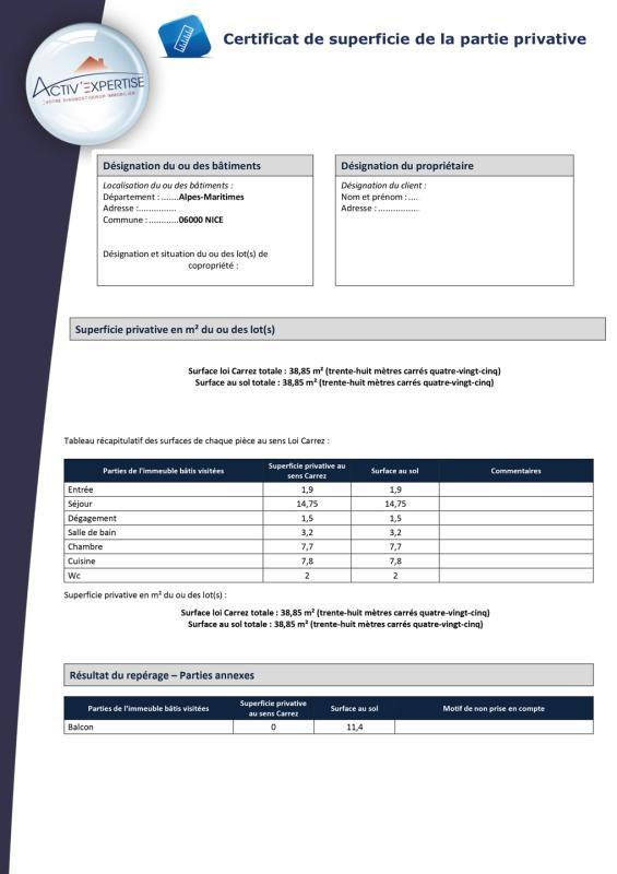 Appartement - 38 m² - 2 pièces