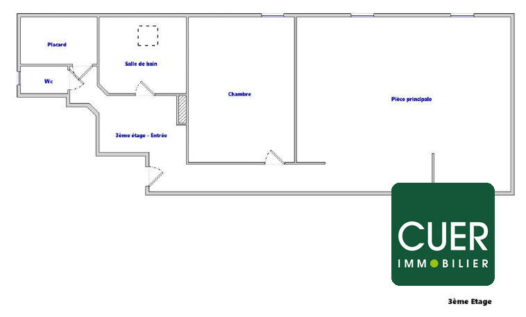 Appartement - 51 m² - 2 pièces