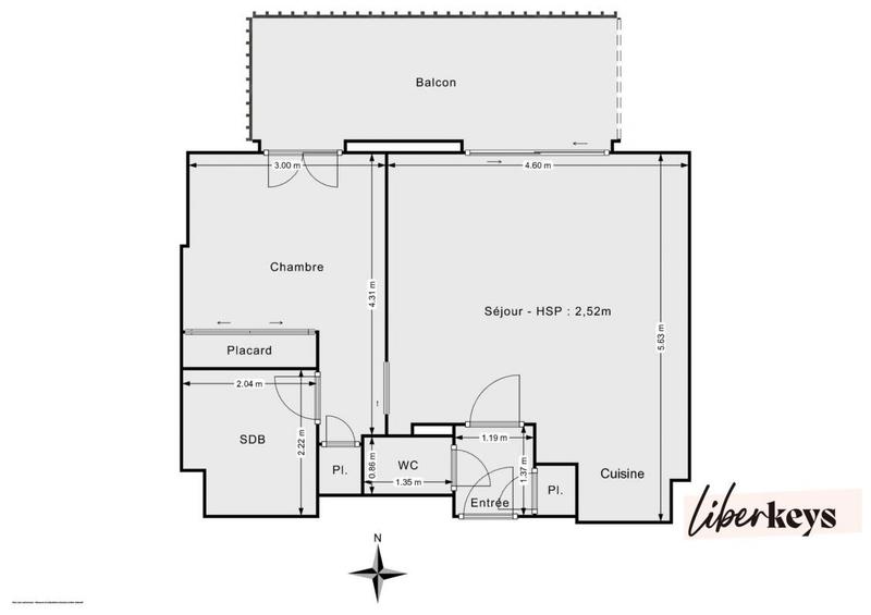 Appartement - 40 m² - 2 pièces