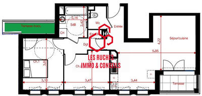 Appartement - 63 m² - 3 pièces