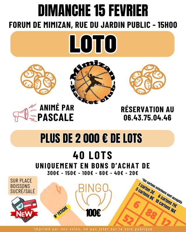 Loto du mimizan basket club