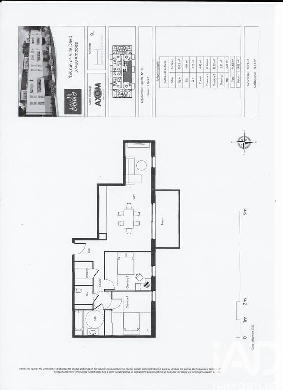 Appartement - 75 m² - 3 pièces