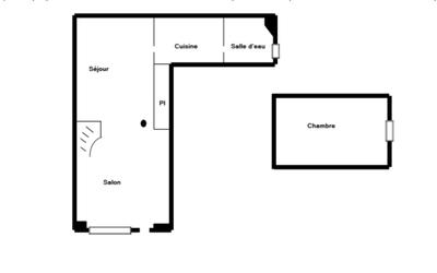 Appartement - 43 m² - 2 pièces