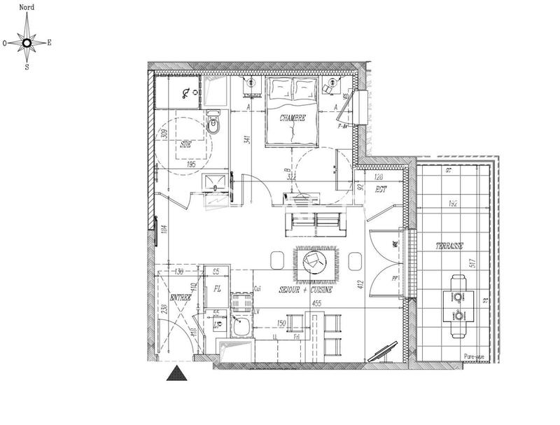 Appartement - 43 m² - 2 pièces