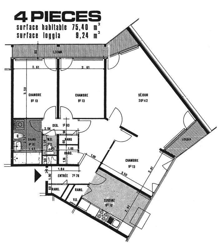 Appartement - 76 m² - 4 pièces