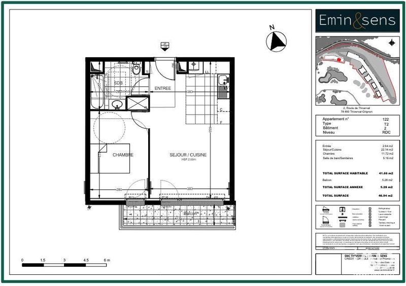 Appartement - 42 m² - 2 pièces