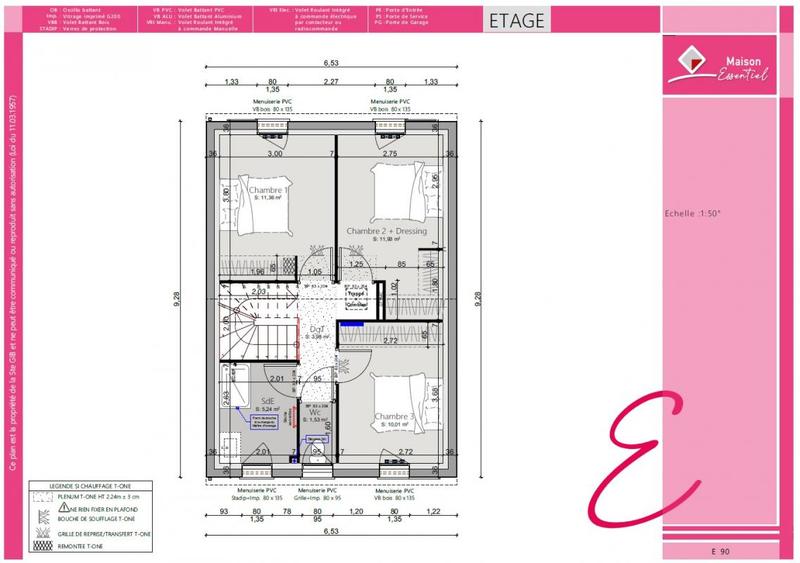 Maison - 90 m² - 4 pièces