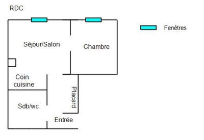 Appartement - 34 m² - 1 pièce
