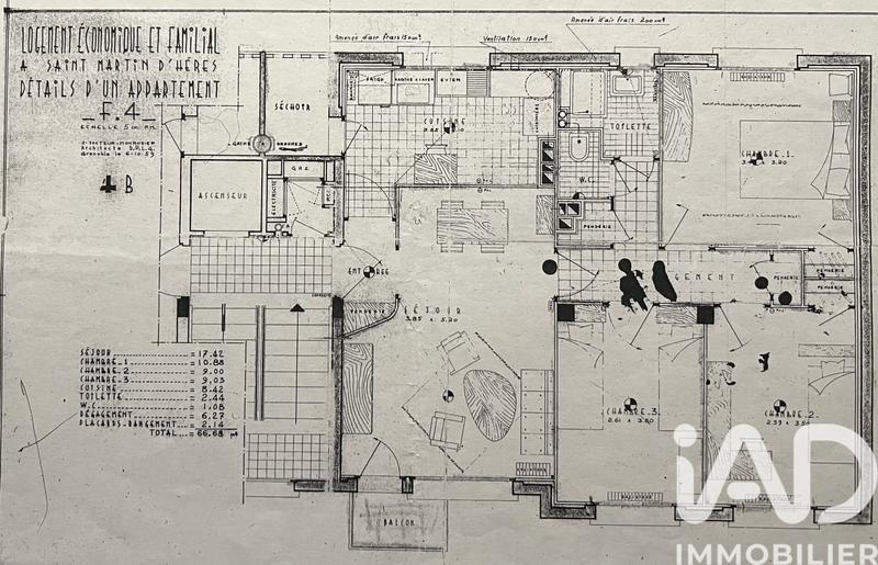 Appartement - 69 m² - 3 pièces