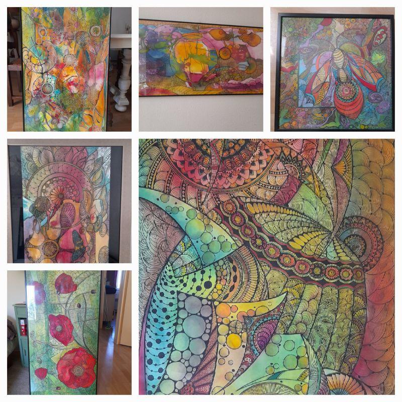 Exposition à la Cabane Bleue : Chantal Dupin, alias Astria, et Jean-Claude Diquero