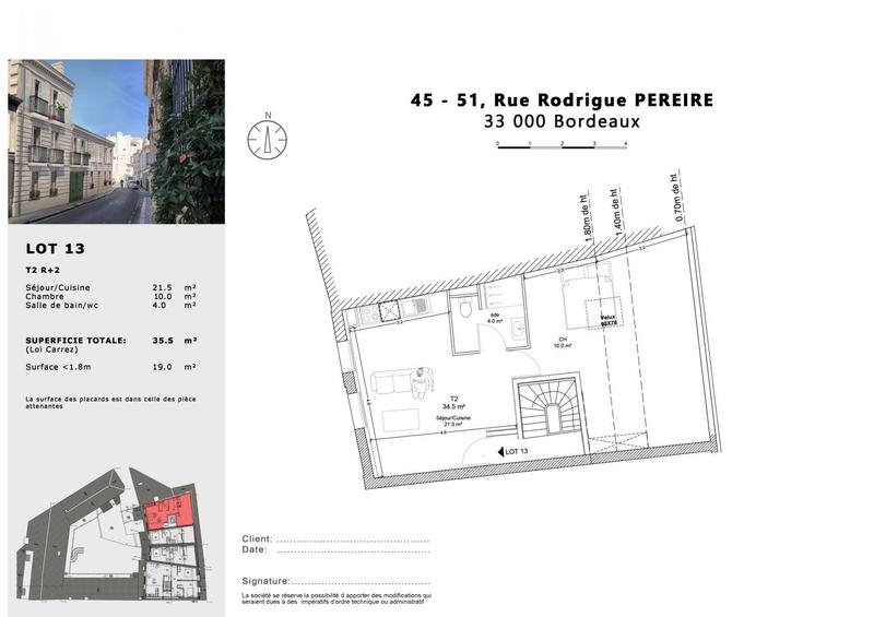 Appartement - 35 m² - 2 pièces