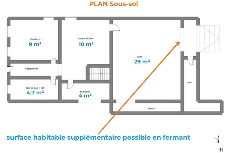 Maison - 118 m² - 3 pièces