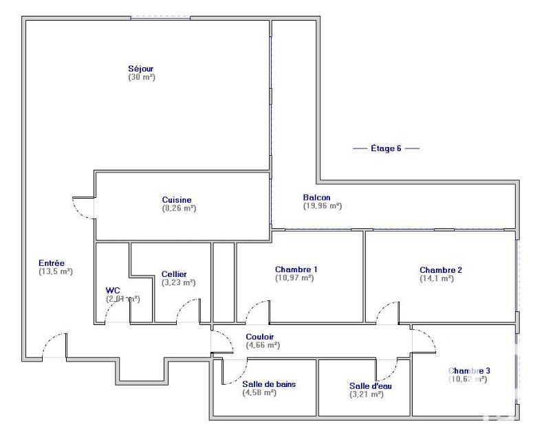 Appartement - 105 m² - 4 pièces
