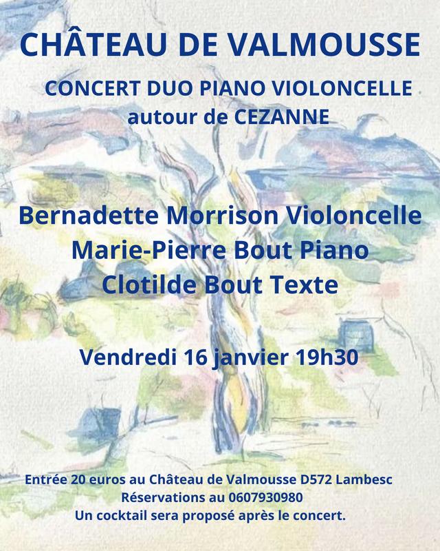 Concert piano violoncelle autour de Cézanne