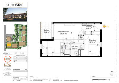 Appartement - 51 m² - 2 pièces