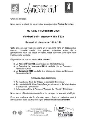 Journée portes ouvertes &quot;Domaine de lancement&quot;