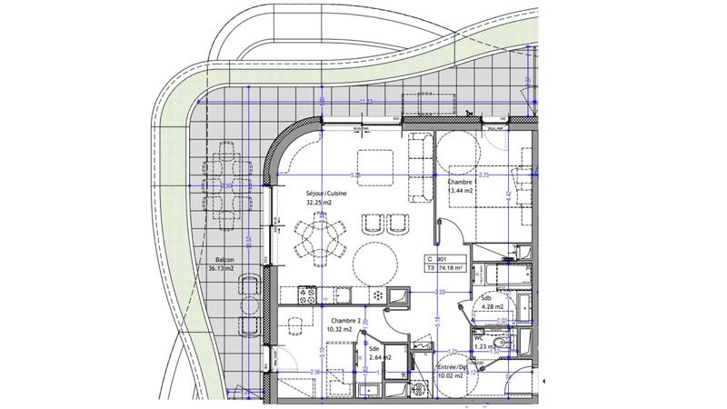 Appartement - 74 m² - 3 pièces