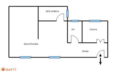 Appartement - 32 m² - 2 pièces