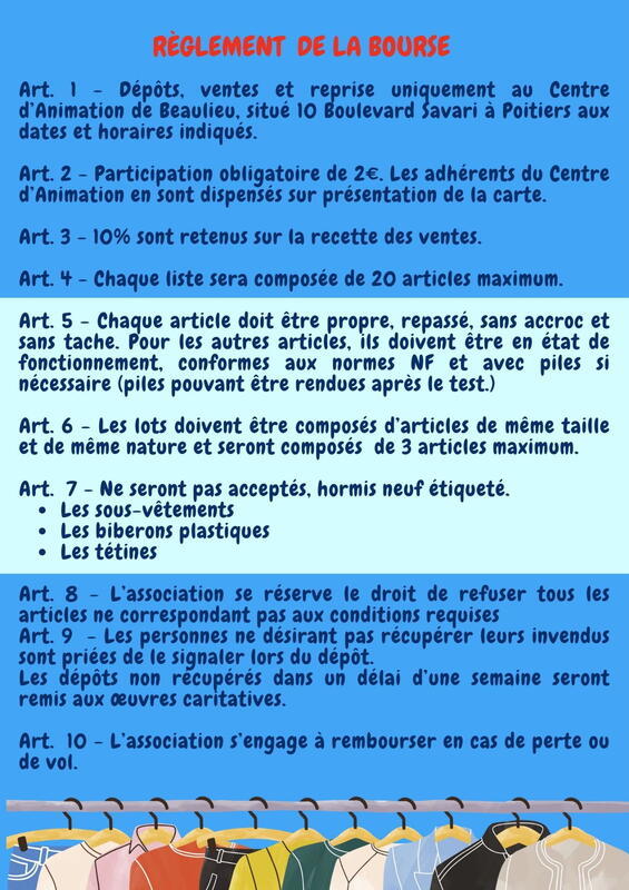 Bourse aux vêtements printemps-été