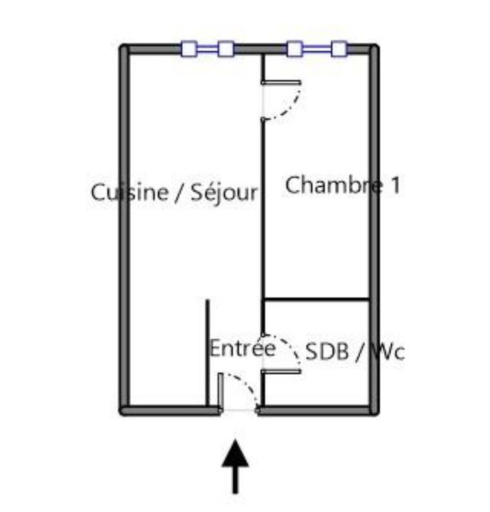 Appartement - 30 m² - 2 pièces