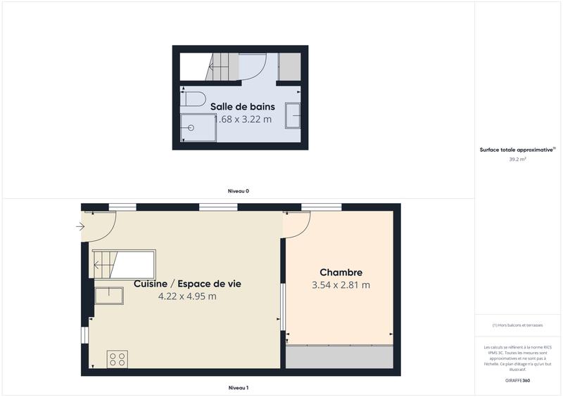 Appartement - 35 m² - 2 pièces