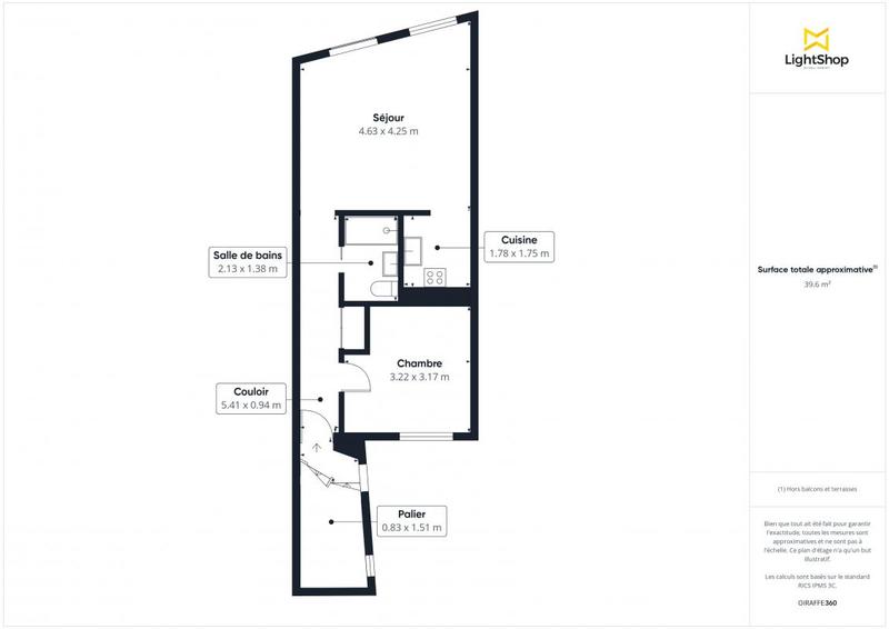 Appartement - 39 m² - 2 pièces