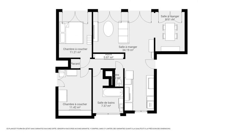 Appartement - 76 m² - 3 pièces
