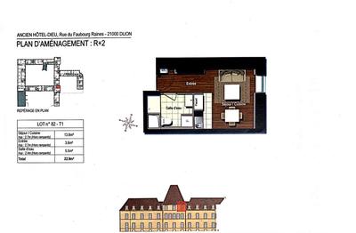Studio - 22 m² - 1 pièce