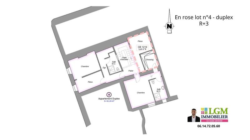 Duplex - 137 m² - 3 pièces