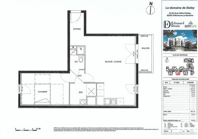 Appartement - 52 m² - 2 pièces