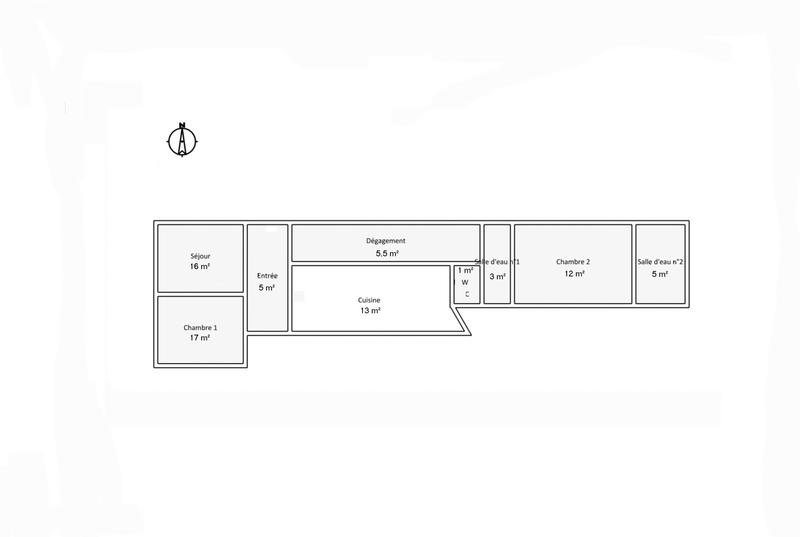 Appartement - 78 m² - 3 pièces