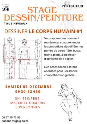 Stage dessin-peinture &quot;Dessiner le corps humain #1&quot;