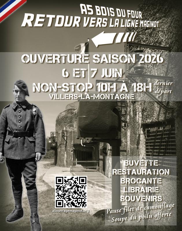 Visites du fort Maginot A5 du Bois du Four - ouverture de la saison