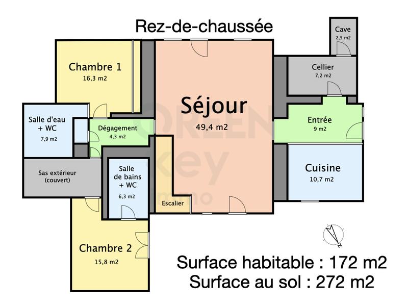 Maison - 172 m² - 6 pièces