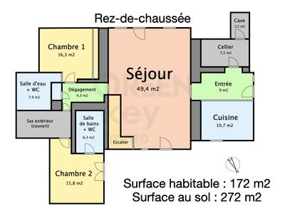 Maison - 172 m² - 6 pièces