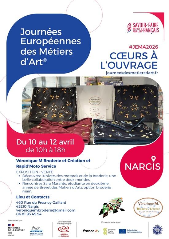Journées Européennes des Métiers d'Art - Atelier m Broderie et Création &amp; Rapid'Moto Service