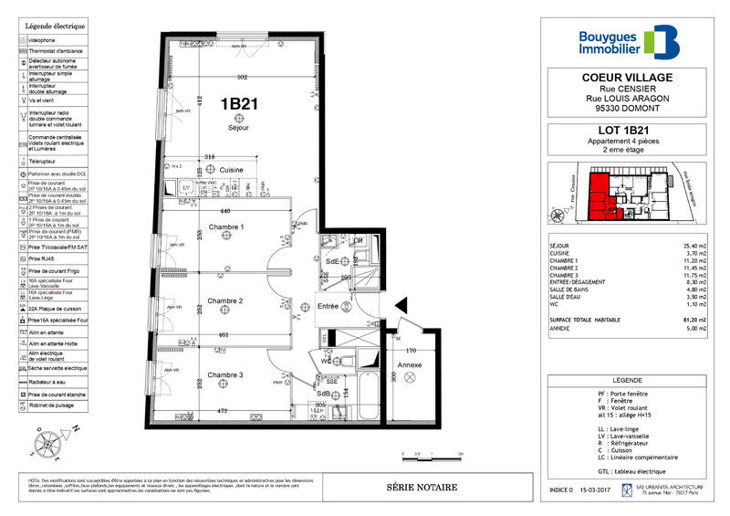 Appartement - 81 m² - 4 pièces