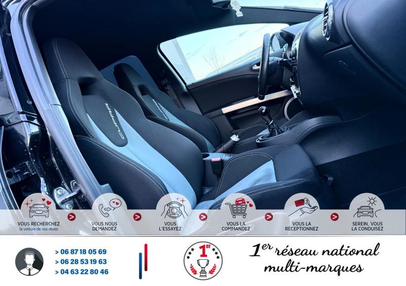 Seat Leon Cupra R-Evolution 2.0 Tsi 265Cv Complet d'origine Rare *142000Km*Siège Recaro Monocoque Sport*Vitres teintées*Phares bi-xénon*Ct Révision kit Distribution Ok*Véhicule Sous Garantie*100 Points de Contrôles*CarteGrise Moitié prix (Véhicule plus 10