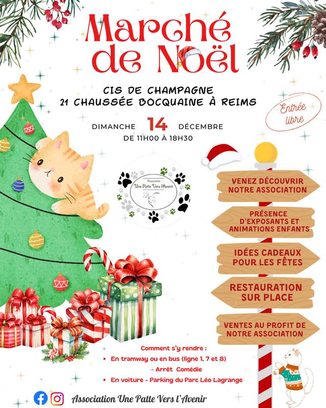 Marché de noël de l'association une patte vers l'avenir