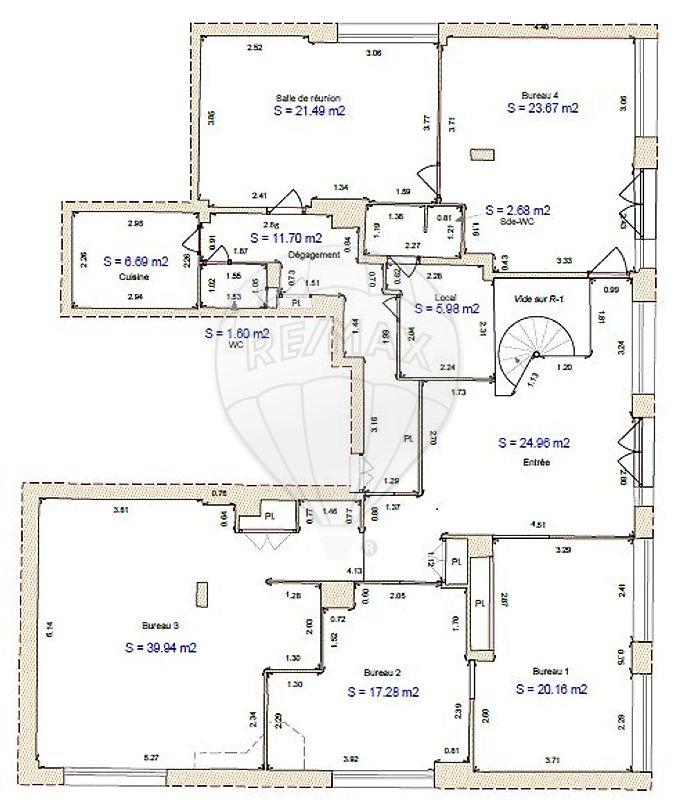 Bureau - 226 m² - 6 pièces