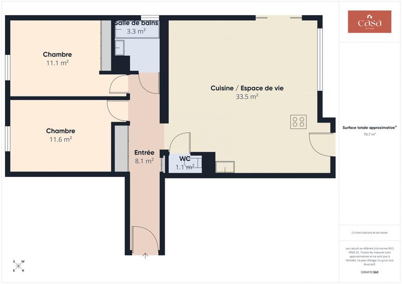 Appartement - 73 m² - 4 pièces